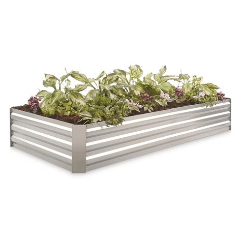 castlecreek galvanized steel planter box|extra large galvanized planter box.